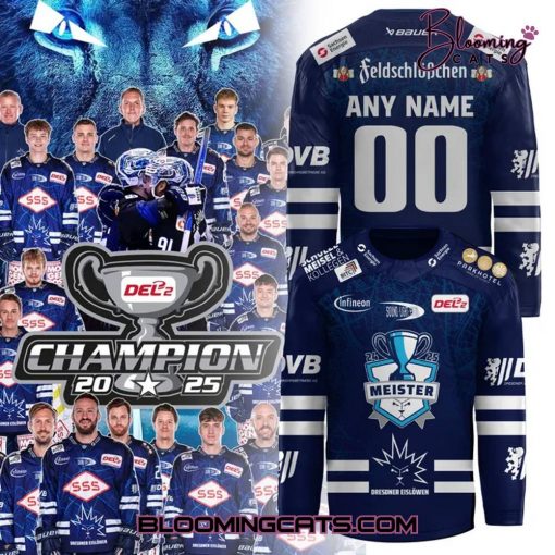 Dresdner Eislöwen DEL2-Meistertitel 2025 Hockey Jersey
