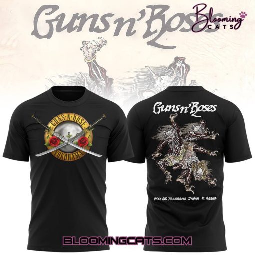 Guns N’ Roses Yokohama Music Concert Black T-shirt