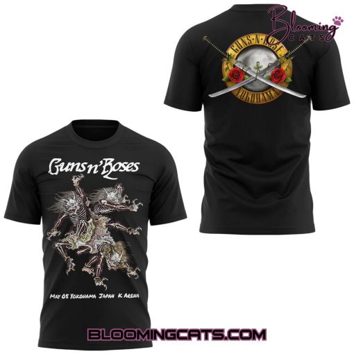Guns N’ Roses Yokohama Music Concert Black T-shirt
