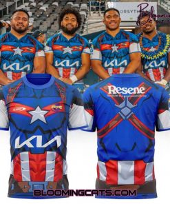 Hurricanes (Rugby Union) x Captain America2025 T-shirt