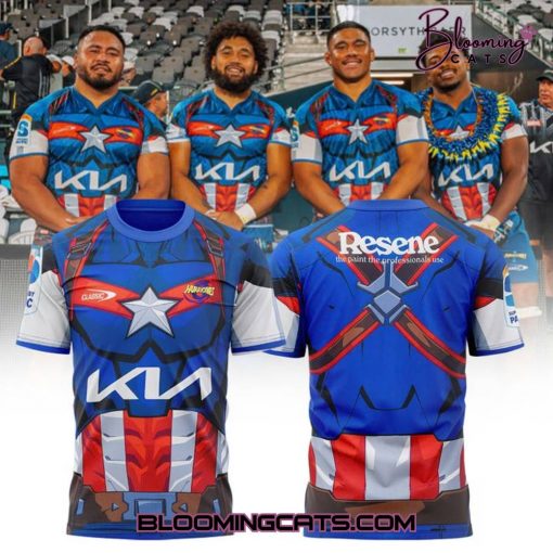 Hurricanes (Rugby Union) x Captain America2025 T-shirt