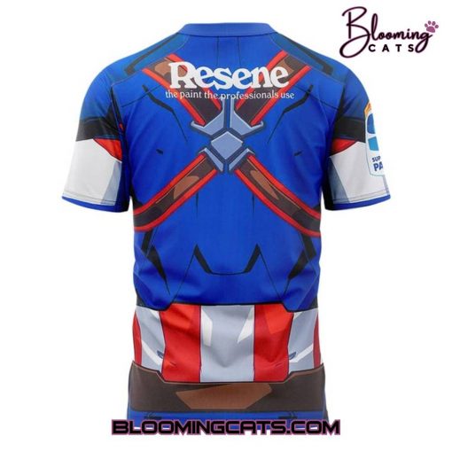 Hurricanes (Rugby Union) x Captain America2025 T-shirt