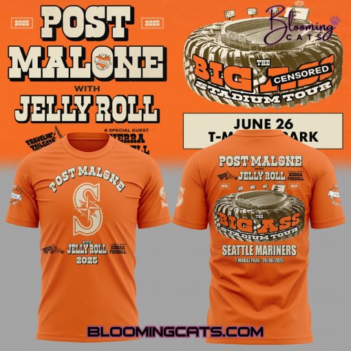 Seattle Mariners x Post Malone with Jelly Roll Shirt