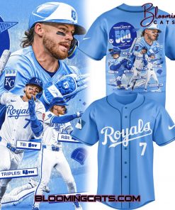 Kansas City Royals Bobby Witt Jr Five Hundred Games In Baseball Jersey