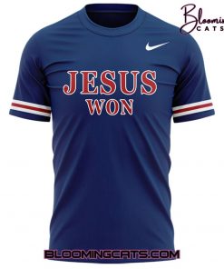 Liberty Lady Flames Praise Be To God! “JESUS WON” T-Shirt