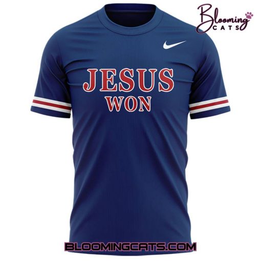 Liberty Lady Flames Praise Be To God! “JESUS WON” T-Shirt