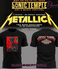 Metallica Music Concert Sonic Temple Limited Edition Tshirt
