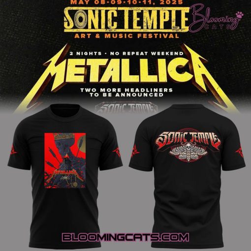 Metallica Music Concert Sonic Temple Limited Edition T-shirt