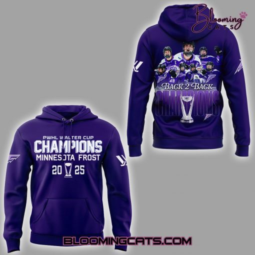 Minnesota Frost Back-2-Back Champions Walter Cup 2025 Hoodie
