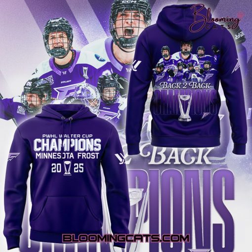 Minnesota Frost Back-2-Back Champions Walter Cup 2025 Hoodie