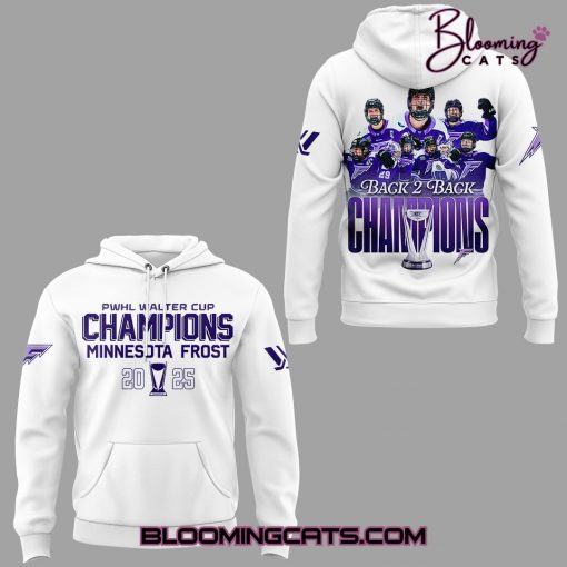 Minnesota Frost Back-2-Back Champions Walter Cup 2025 Hoodie