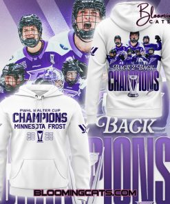 Minnesota Frost Back-2-Back Champions Walter Cup 2025 Hoodie
