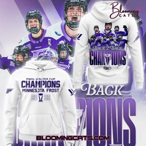 Minnesota Frost Back-2-Back Champions Walter Cup 2025 Hoodie
