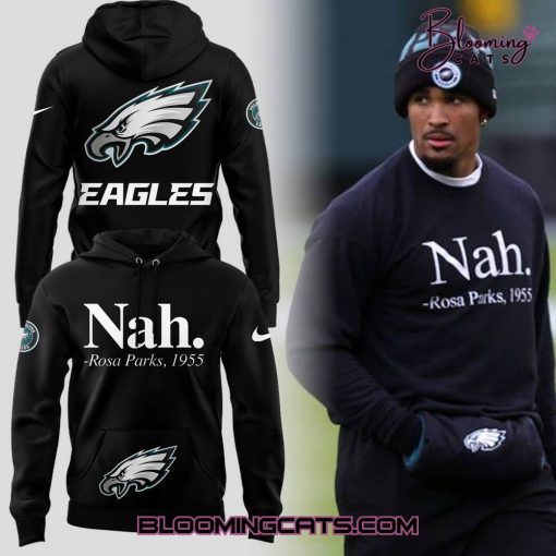 Philadelphia Eagles x Jalen Hurts “Nah. Rosa Park 1955” Black Hoodie