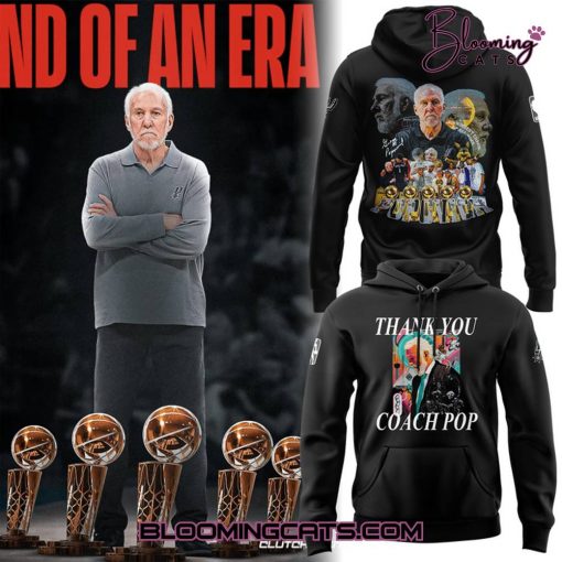 San Antonio Spurs Thank you Gregg Popovich 2025 Hoodie