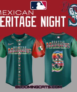 Seattle Mariners Mexican Heritage Night Striped Jersey