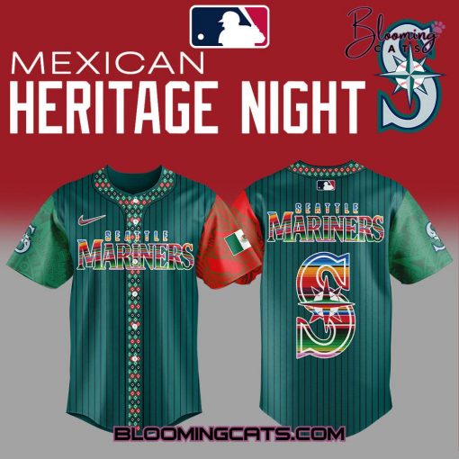 Seattle Mariners Mexican Heritage Night Striped Jersey