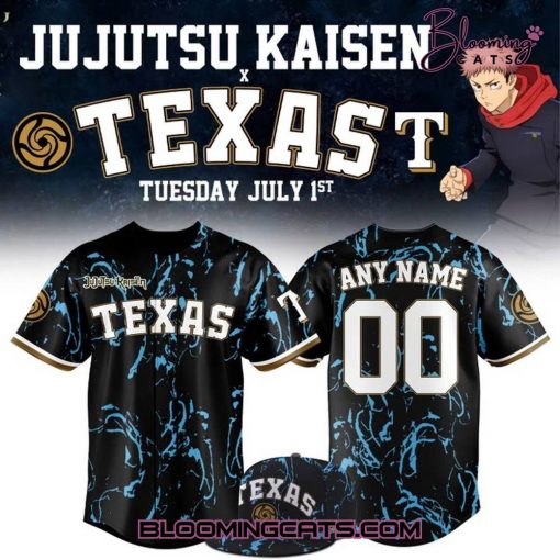 Texas Rangers x 2025 Jujutsu Kaisen Night Jersey