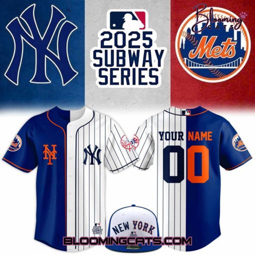 Yankees x Mets MLB 2025 Subway Series Custom Jersey