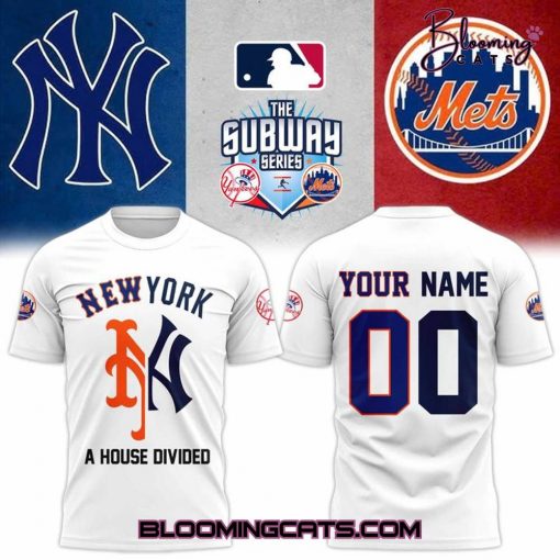 Yankees x Mets MLB 2025 Subway Series Custom T-shirt