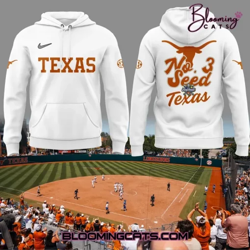 Texas Longhorns NO. 3 SEED 2025 Special Edition White Hoodie