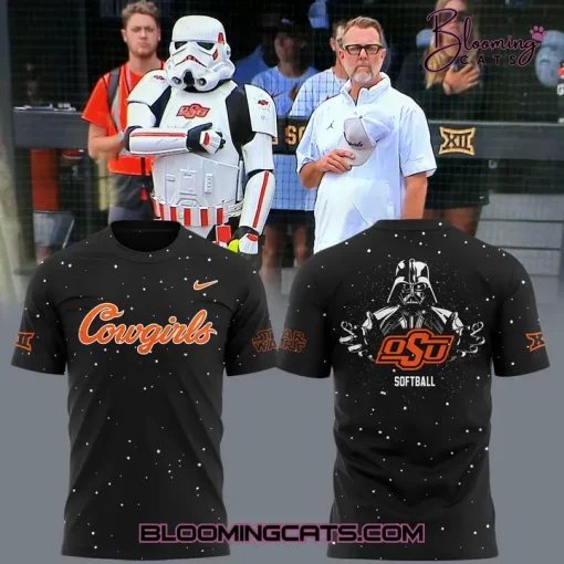 OSU Cowgirl Softball x Star Wars 2025 Special Edition Black T-Shirt