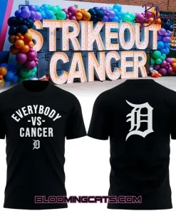 Detroit Tigers Strike Out Cancer T-shirt