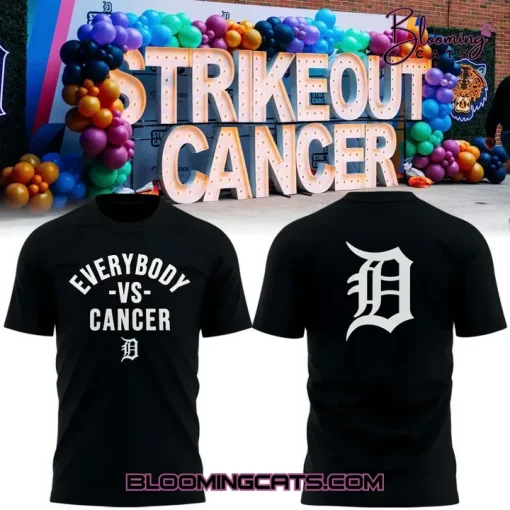 Detroit Tigers Strike Out Cancer T-shirt