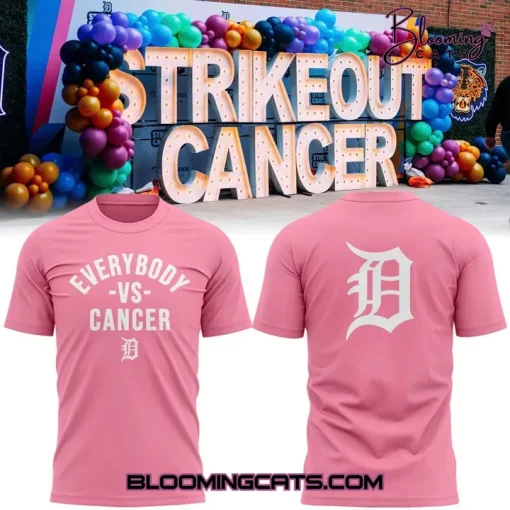 Detroit Tigers Strike Out Cancer T-shirt