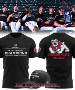 Fresno State Bulldogs Champions Mountain West 2025 T-shirt