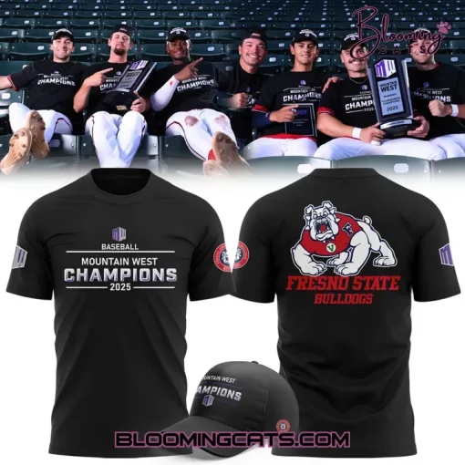 Fresno State Bulldogs Champions Mountain West 2025 T-shirt