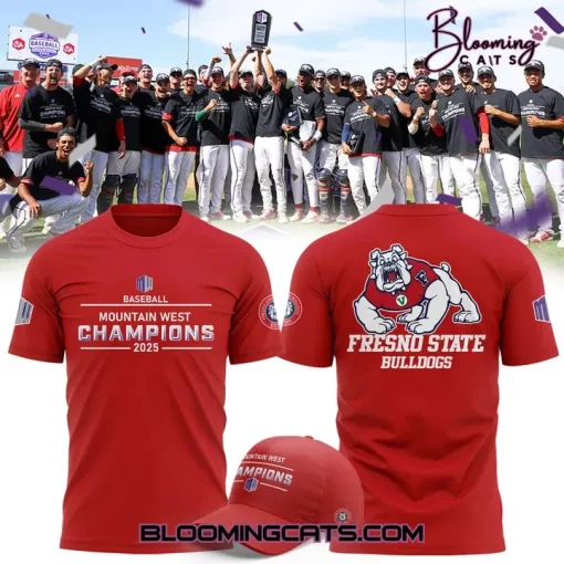 Fresno State Bulldogs Champions Mountain West 2025 T-shirt