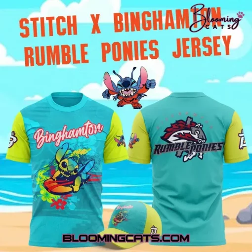 Binghamton Rumble Ponies x Stitch 2025 Limited Edition Shirt