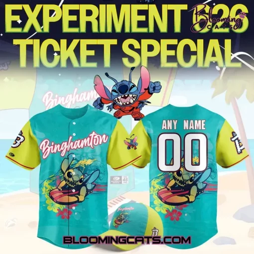 Binghamton Rumble Ponies x Stitch 2025 Limited Edition Jersey