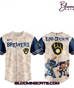 Milwaukee Brewers x Lilo & Stitch 2025 Baseball Jersey