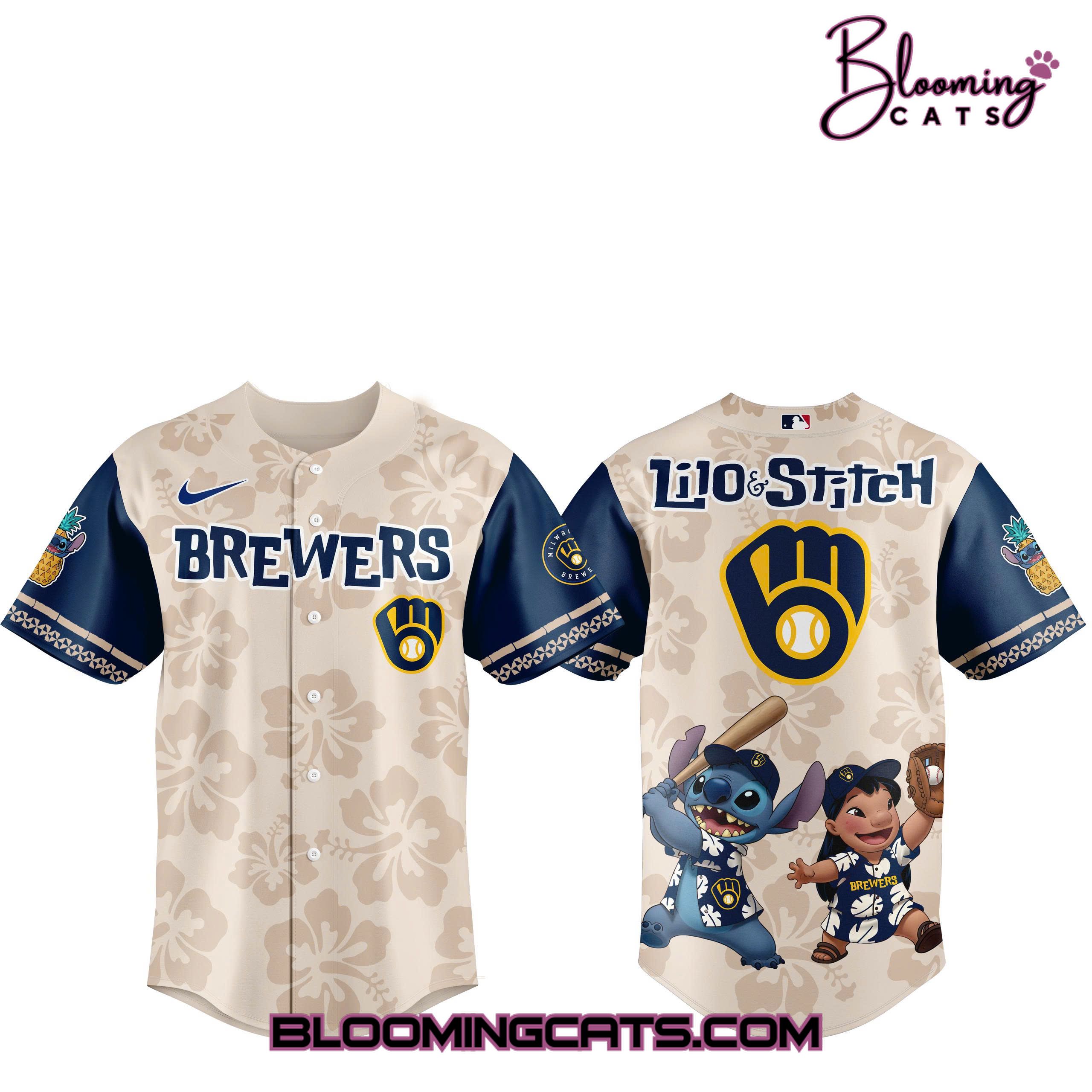 Milwaukee Brewers x Lilo & Stitch 2025 Baseball Jersey Milwaukee Brewers x Lilo & Stitch 2025 Baseball Jersey