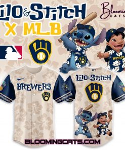 Milwaukee Brewers x Lilo & Stitch 2025 Baseball Jersey