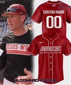 Arkansas Razorbacks Jesus Won Custom Jersey