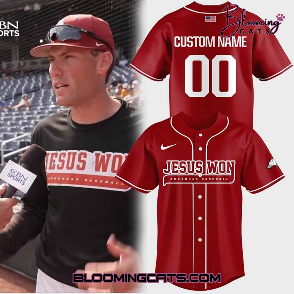 Arkansas Razorbacks Jesus Won Custom Jersey Arkansas Razorbacks Jesus Won Custom Jersey