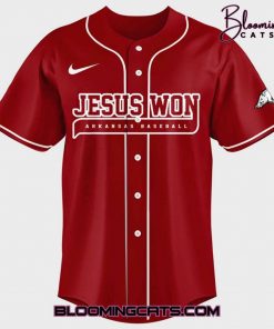 Arkansas Razorbacks Jesus Won Custom Jersey