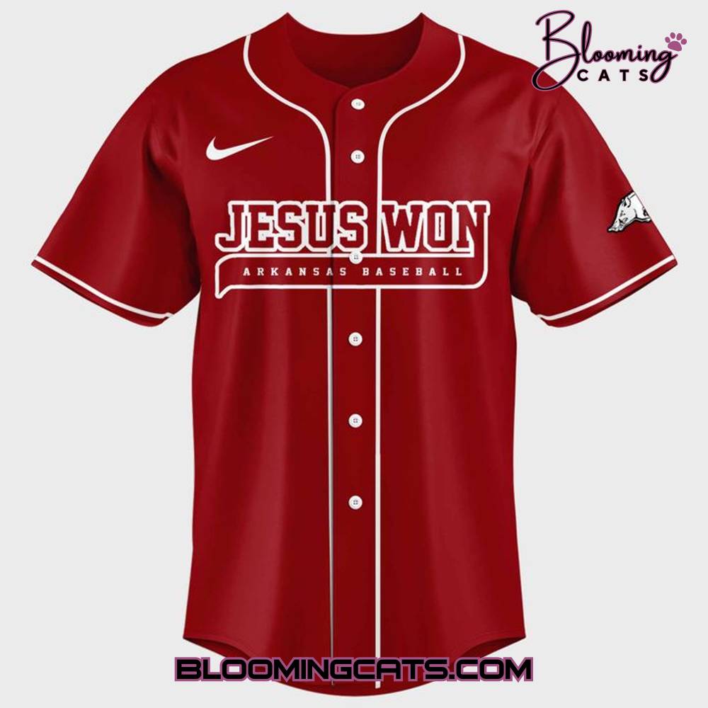 Arkansas Razorbacks Jesus Won Custom Jersey Arkansas Razorbacks Jesus Won Custom Jersey