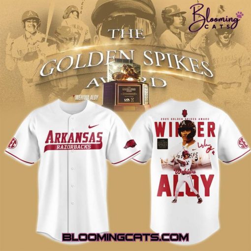 Arkansas Razorbacks Wehiwa Kapahulehua Aloy 2025 Golden Spikes Award Winner Jersey
