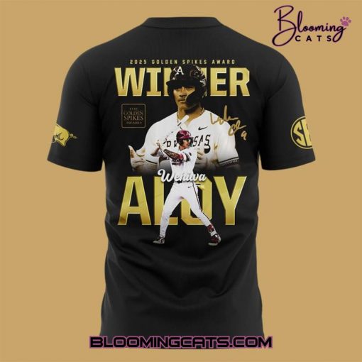 Arkansas Razorbacks Wehiwa Kapahulehua Aloy 2025 Golden Spikes Award Winner T-shirt