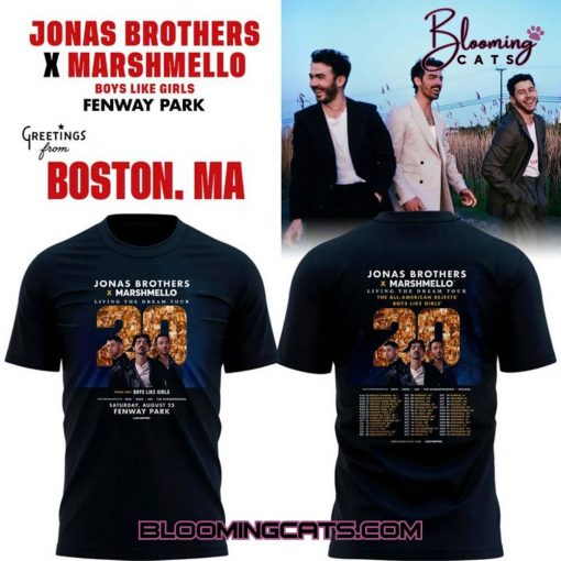 Boston Red Sox x Jonas Brothers JONAS20: Living The Dream Tour T-shirt