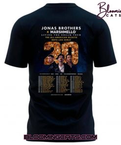 Boston Red Sox x Jonas Brothers JONAS20 Living The Dream Tour Tshirt