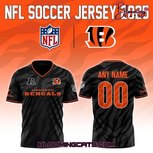 Cincinnati Bengals NFL 2025 “Football x Football” Soccer Jersey