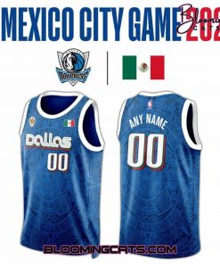 Dallas Mavericks Mexico City Game Blue Basketball Jersey