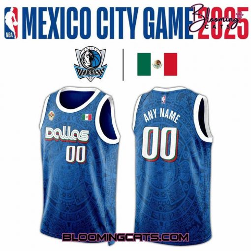 Dallas Mavericks Mexico City Game Blue Basketball Jersey