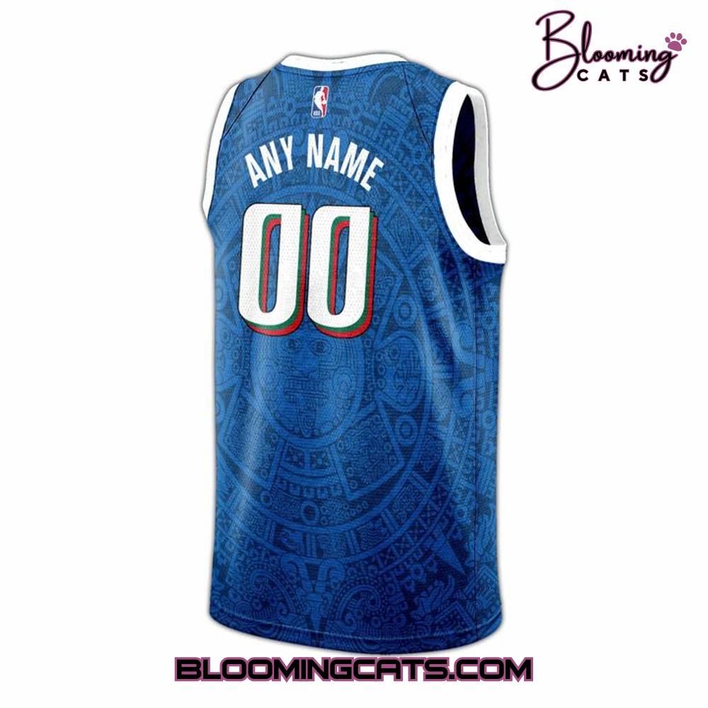 Dallas Mavericks Mexico City Game Blue Basketball Jersey Dallas Mavericks Mexico City Game Blue Basketball Jersey