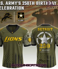 Detroit Lions x 250 U.S. ARMY Baseball Jersey